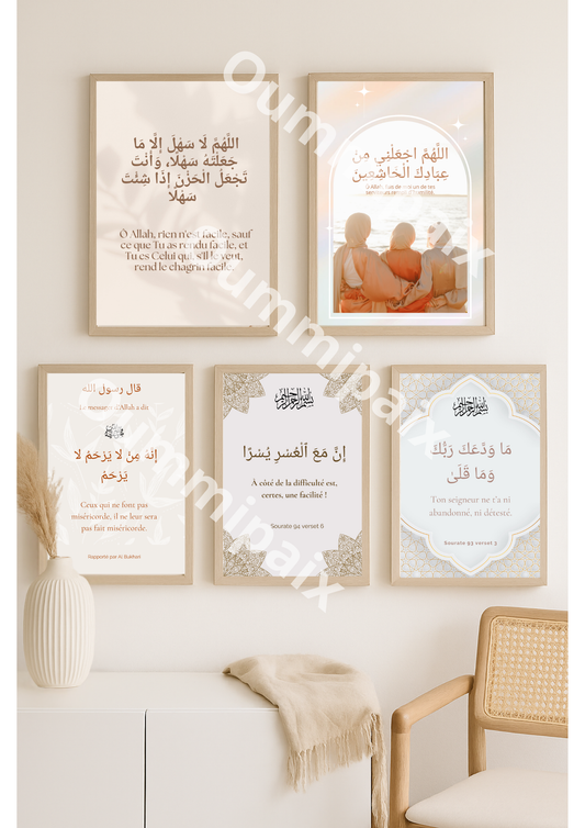 Pack Doux Mixte – 5 Affiches à imprimer