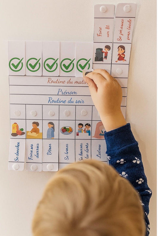 Routine Visuelle Enfant Matin Et Soir | 100% personnalisable | Autonomie Et Rituels Ludiques