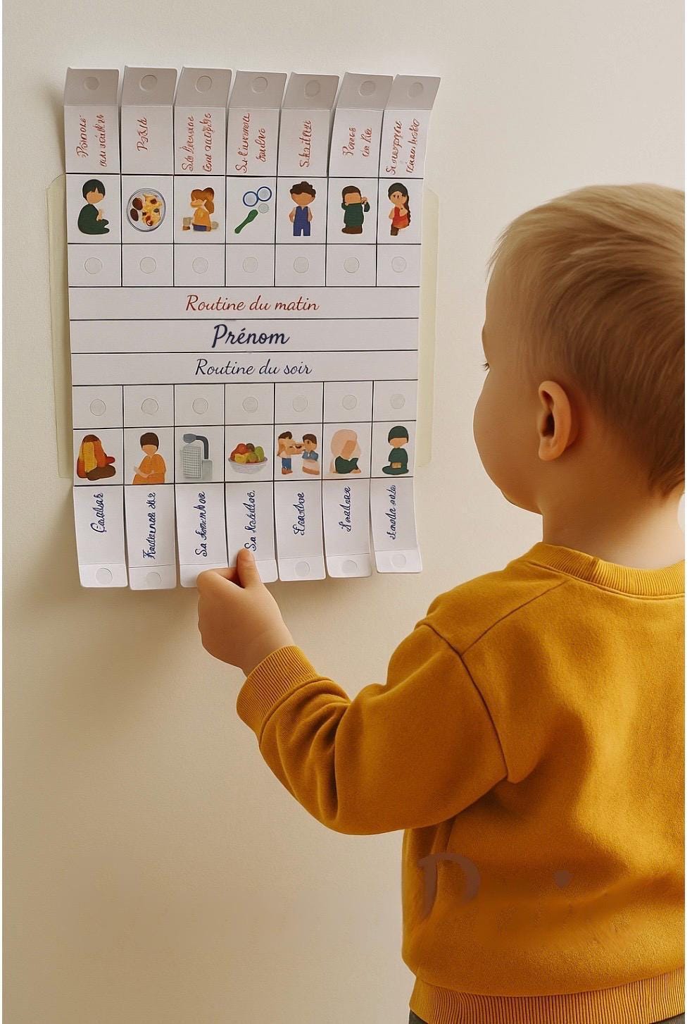 Routine Visuelle Enfant Matin Et Soir | 100% personnalisable | Autonomie Et Rituels Ludiques