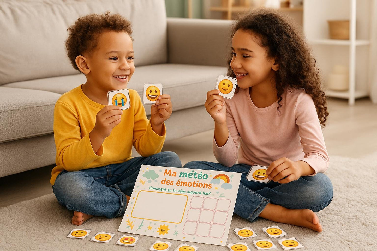 Kit des émotions pour enfants musulmans (2-6 ans)  Cartes, jeux et outils à imprimer